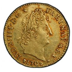 Gold Louis with insignia - Louis XIV