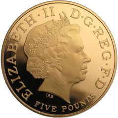 5 Pounds - Elizabeth II XXX Olympiad, Countdown 3, Gold Proof
