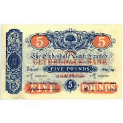 5 Pounds Clydesdale Bank