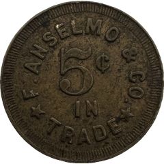 5 Cents - F. Anselmo & CO. Columbia, Utah