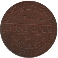 Good Luck Token - The Lions Club Sarnia, Ontario