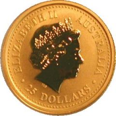 25 Dollars - Elizabeth II 4th Portrait - Year of the Monkey - Gold Bullion Coin