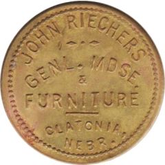 1 Dollar - John Riechers General Merchandise and Furniture Clatonia, Nebraska