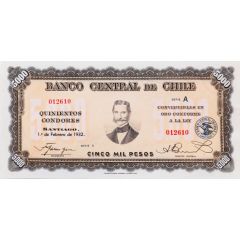 5000 Pesos 500 Condores