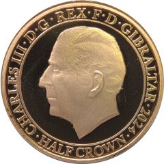 1/2 Crown - Charles III Winston Churchill - A True British Icon, Gold Plated
