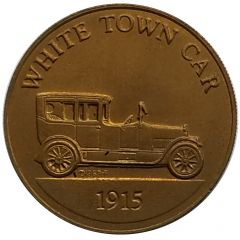 Franklin Mint - Collection of Antique Car Coins - Series 2 White Town Car
