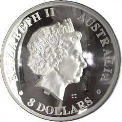 8 Dollars - Elizabeth II 4th Portrait - Koala - Silver Proof Coin