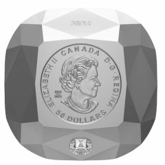 50 Dollars - Elizabeth II De Beers Ideal Cushion Diamond