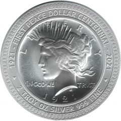 2 oz Silver 1921-2021 Peace Dollar Commemorative