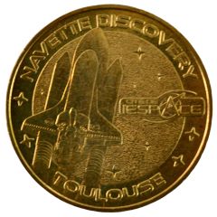 Tourist token - Monnaie de Paris - Toulouse - Cité de l`Espace - Shuttle Discovery