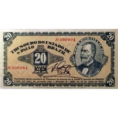 20 Mil Réis 1932 Revolution Bonus, 2nd. Print