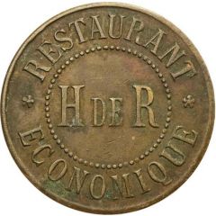 RESTAURANT ECONOMIQUE H DE R 5 Centimes Paris