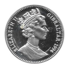 1 Crown - Elizabeth II Player scoring under goalkeeper, Silver Proof