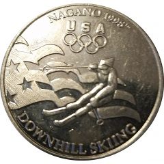 Token - Nagano 1998 US Olympic Team, General Mills Sponsor Downhill Skiing