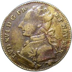 Rechenpfennig - Louis XVI - Omnibus non sibi Bust on the left 3