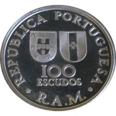 100 Escudos Madeira`s Regional Autonomy, Silver