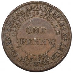 1 Penny - Monroe Royal Arch Chapter No. 281 Stroudsburg, Pennsylvania