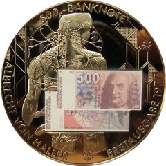Medal - Commemoration of banknotes 500 francs, 6th series