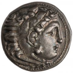 Drachm In the name of Alexander III, Colophon