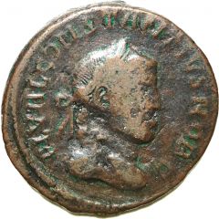 Follis - Constantius I GENIO POPVLI ROMANI, Strike as Caesar under Maximianus, Lugdunum