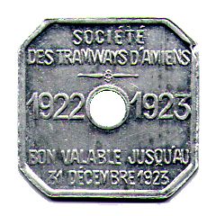 30 Centimes - Tramways d`Amiens