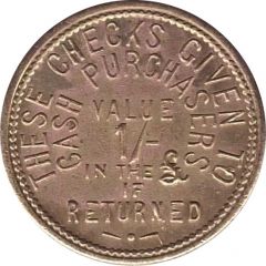 1 Shilling - H. E. Whitehouse Grocer