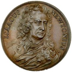 Medal Isaac Newton, bronze, 33mm