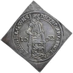 1 Silver Ducat Date obverse, klippe, piedfort at 1.75 weight