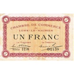 1 Franc - Chambre de Commerce de Lons-le-Saunier 39