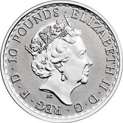 10 Pounds - Elizabeth II 5th portrait, 1/10 oz Fine Platinum