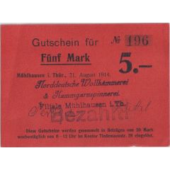 5 Mark Norddeutsche Wollkämmerei