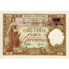 500 Francs F.C. overprint