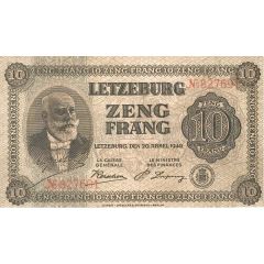 10 Francs German Occupation - WWII