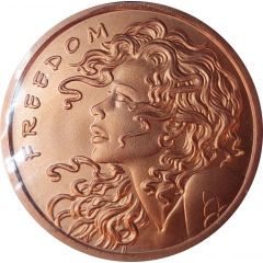 1 Ounce - Silver Bullet Silver Shield Freedom Girl
