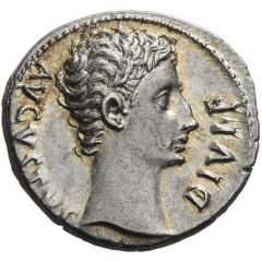 Denarius - Augustus IMP X
