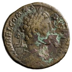 Sestertius - Commodus IOVI VICTORI IMP III COS II P P S C, Jupiter and Victory