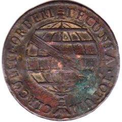 20 Réis - João, Prince Regent Countermark on a 40 Reis