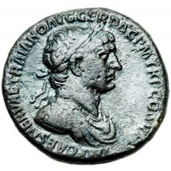 Sestertius - Trajan S P Q R OPTIMO PRINCIPI S C, Jupiter and Victory