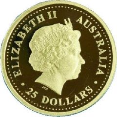 25 Dollars - Elizabeth II 4th Portrait - The Australian Nugget