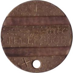 Token - CTNE 3 grooves, T with diamond background on 1 side