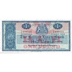 1 Pound British Linen Bank