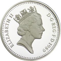 1 Pound - Elizabeth II Scottish Thistle, Silver Piedfort