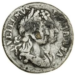 1 Farthing - William and Mary small busts