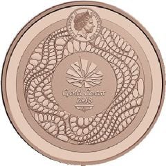 1 Dollar - Elizabeth II 4th Portrait - Commonwealth Games - Copper Proof