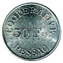50 Francs Pessac Emergency Coinage