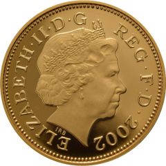 2 Pence - Elizabeth II 4th Portrait, Welsh Plumes, Gold Proof