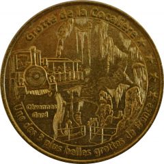 jeton touristique MONNAIE DE PARIS courry grotte de cocalière N°1 une des 3 plus belles grottes de France