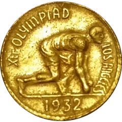 1932 Olympic Sprinter token California Gold 1/2$