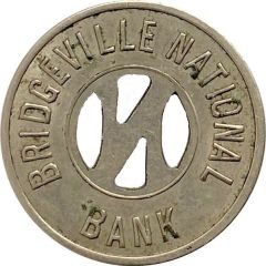 Parking Token - Bridgeville National Bank Bridgeville, Pennsylvania