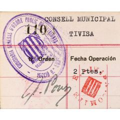 2 Pesetas Tivissa